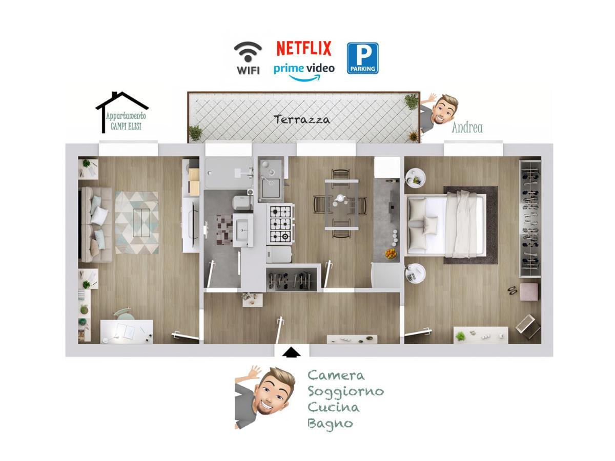 Appartamento Campi Elisi Триест Экстерьер фото
